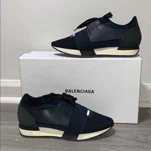 Balenciaga Navy Race Runners